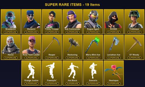 [PC/PSN/XBOX] 165 Skins | Breakpoint | Havoc | IKONIK | Leviathan Axe | Merry Mint Axe | Ol' Woody | Reaper | Reckoning | Rogue Agent | Rose Team Leader | Sub Commander | Trailblazer | Trinity Trooper | Warpaint | A.I.M. | Blackheart | Calamity | Carbide — Fortnite account listing