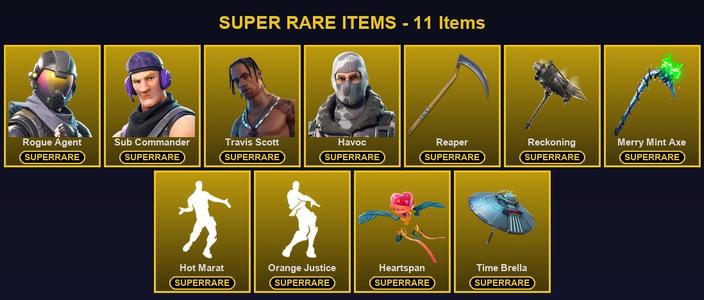 [PC/PSN/XBOX] 147 Skins | Havoc | Merry Mint Axe | Reaper | Reckoning | Rogue Agent | Sub Commander | Travis Scott | A.I.M. | Ark | Blackheart | Blaze | Calamity | Carbide | Catalyst | Deadpool | Dire | Drift | Enforcer | Fallen Love Ranger | Firebrand — Fortnite account listing