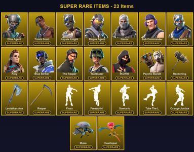 [PC/PSN/XBOX] 271 Skins | Aloy | Blue Squire | Blue Striker | Elite Agent | Havoc | IKONIK | Leviathan Axe | Psycho Bandit | Reaper | Reckoning | Rogue Agent | Royale Knight | Sub Commander | The Reaper | Trailblazer | Travis Scott | Alli | Backlash — Fortnite account listing