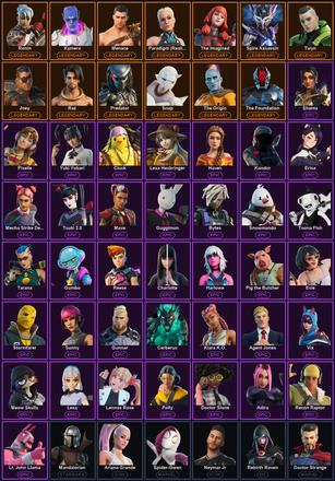 [PC/PSN/XBOX] 67 Skins | Joey | Kymera | Mandalorian | Menace | Paradigm (Reality-659) | Predator | Raz | Ronin | Snap | Spire Assassin | The Foundation | The Imagined | The Origin | Twyn | Yautja Wristblades | 7 Rings Smasher | Adira | Agent Jones — image 1