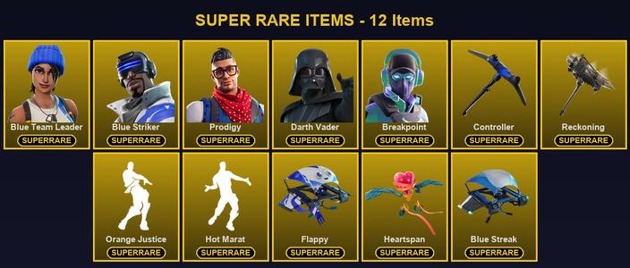 [PC/XBOX] 154 Skins | Blue Striker | Blue Team Leader | Breakpoint | Controller | Darth Vader | Prodigy | Reckoning | A.I.M. | Blackheart | Calamity | Carbide | Catalyst | Deadpool | Dire | Drift | Enforcer | Fade | Fallen Love Ranger | Frozen Love Ranger — Fortnite account listing