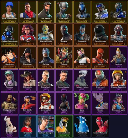 [PC/PSN/XBOX] 41 Skins | Blue Striker | Blue Team Leader | Carbon Commando | Controller | Elite Agent | Prodigy | Sultura | The Reaper | Trilogy | Blackheart | Carbide | Dark Voyager | Drift | Hybrid | Omega | Omegarok | Son Goku | Spectra Knight — image 2