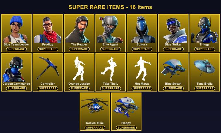 [PC/PSN/XBOX] 41 Skins | Blue Striker | Blue Team Leader | Carbon Commando | Controller | Elite Agent | Prodigy | Sultura | The Reaper | Trilogy | Blackheart | Carbide | Dark Voyager | Drift | Hybrid | Omega | Omegarok | Son Goku | Spectra Knight — image 1