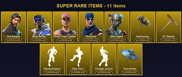 [PC/XBOX] 97 Skins | Blue Striker | Elite Agent | Ol' Woody | Reckoning | Rose Team Leader | The Reaper | Warpaint | Calamity | Carbide | Catalyst | Dark Voyager | Deadpool | Drift | Enforcer | Eternal Knight | Fade | Gear Specialist Maya | Hadean Key — Fortnite account listing