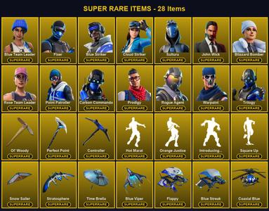 [PC] 109 Skins | Blizzard Bomber | Blue Striker | Blue Team Leader | Carbon Commando | Cloud Striker | Controller | Fixer | John Wick | Ol' Woody | Perfect Point | Point Patroller | Prodigy | Rogue Agent | Rose Team Leader | Sultura | Trilogy | Warpaint — Fortnite account listing