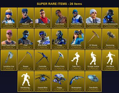 [PC/XBOX] 190 Skins | Blizzard Bomber | Blue Striker | Carbon Commando | Cloud Striker | Controller | Fixer | Leviathan Axe | Neo Versa | Ol' Woody | Perfect Point | Point Patroller | Prodigy | Reaper | Reckoning | Rose Team Leader | Travis Scott — Fortnite account listing