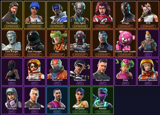 [PC/PSN/XBOX] 26 Skins | Blue Striker | Blue Team Leader | Elite Agent | The Reaper | Carbide | Cuddle Team Leader | Dark Voyager | Drift | Love Ranger | Omega | Rex | The Visitor | Valor | Battlehawk | Blade of the Waning Moon | EVA | Huntress — image 2