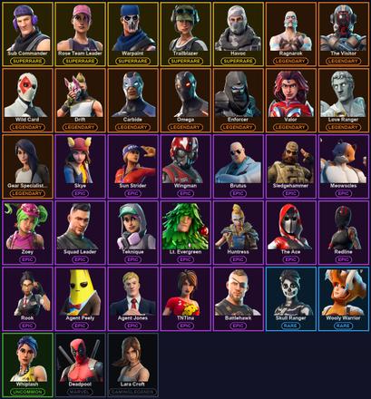 [PC/PSN/XBOX] 38 Skins | Havoc | Ol' Woody | Rose Team Leader | Sub Commander | Trailblazer | Warpaint | Carbide | Deadpool | Drift | Enforcer | Gear Specialist Maya | Love Ranger | Omega | Ragnarok | The Visitor | Valor | Wild Card | Agent Jones — image 2