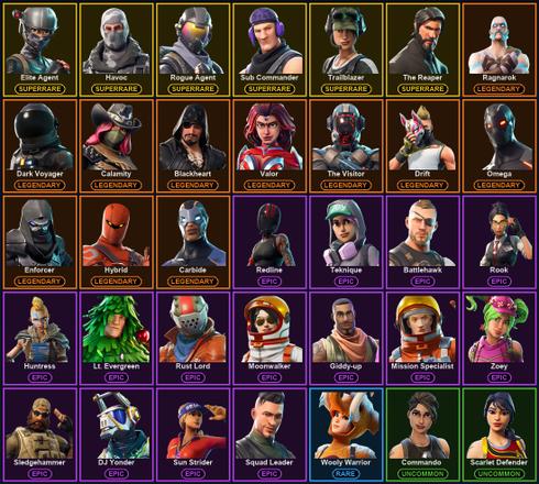 [PC/PSN/XBOX] 35 Skins | Elite Agent | Havoc | Reckoning | Rogue Agent | Sub Commander | The Reaper | Trailblazer | Blackheart | Calamity | Carbide | Dark Voyager | Drift | Enforcer | Hybrid | Omega | Ragnarok | The Visitor | Valor | Battlehawk — image 2