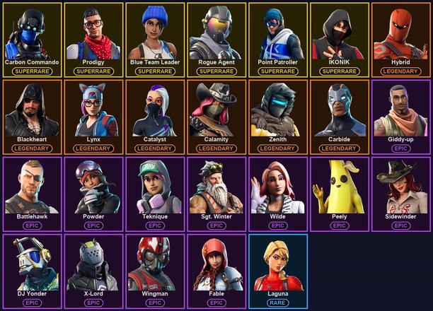 [PC/XBOX] 26 Skins | Blue Team Leader | Carbon Commando | Controller | IKONIK | Point Patroller | Prodigy | Reckoning | Rogue Agent | Blackheart | Calamity | Carbide | Catalyst | Hybrid | Lynx | Zenith | Battlehawk | DJ Yonder | Dragon's Claw | Fable — image 2