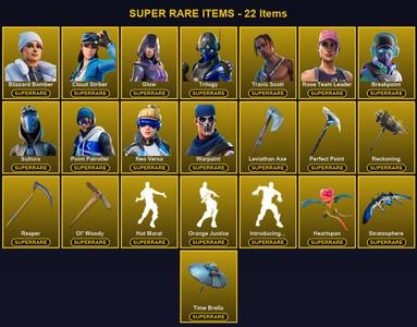[PC/XBOX] 233 Skins | Blizzard Bomber | Breakpoint | Cloud Striker | Glow | Leviathan Axe | Neo Versa | Ol' Woody | Perfect Point | Point Patroller | Reaper | Reckoning | Rose Team Leader | Sultura | Travis Scott | Trilogy | Warpaint | A.I.M. | Blackheart — Fortnite account listing
