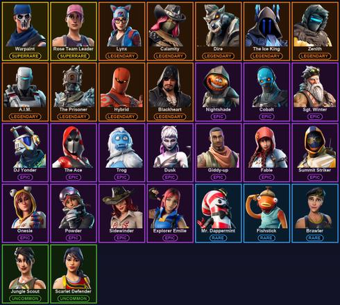 [PC/PSN/XBOX] 30 Skins | Ol' Woody | Reckoning | Rose Team Leader | Warpaint | A.I.M. | Blackheart | Calamity | Dire | Hybrid | Lynx | The Ice King | The Prisoner | Zenith | Cobalt | DJ Yonder | Dragon's Claw | Dusk | Explorer Emilie | Fable | Giddy-up — image 2