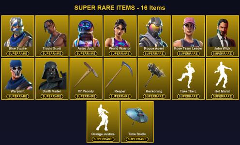 [PC/PSN/XBOX] 158 Skins | Astro Jack | Blue Squire | Darth Vader | John Wick | Ol' Woody | Reaper | Reckoning | Rogue Agent | Rose Team Leader | Travis Scott | Warpaint | World Warrior | A.I.M. | Battle Hound | Blackheart | Calamity | Carbide | Catalyst — Fortnite account listing