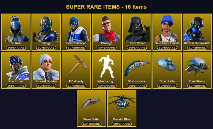 [PC/PSN/XBOX] 365 Skins | Blizzard Bomber | Blue Striker | Blue Team Leader | Carbon Commando | Darth Vader | Ol' Woody | Point Patroller | Prodigy | Sultura | Trilogy | Alli | Blackheart | Blaze | Cuddle Team Leader | Deadpool | Era | Eternal Knight — image 1