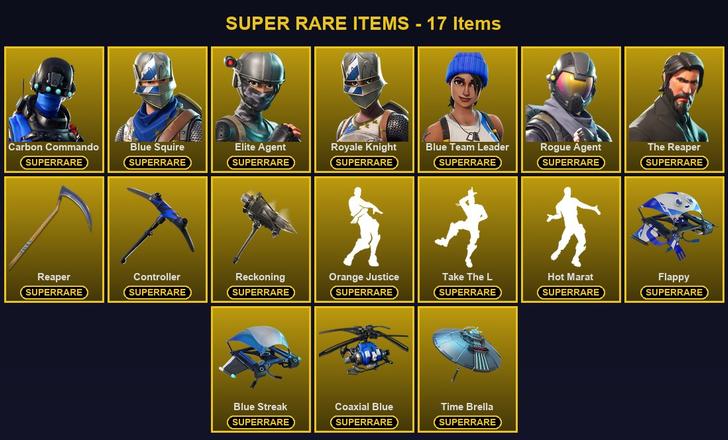 [PC/XBOX] 101 Skins | Blue Squire | Blue Team Leader | Carbon Commando | Controller | Elite Agent | Reaper | Reckoning | Rogue Agent | Royale Knight | The Reaper | Ark | Blackheart | Calamity | Carbide | Catalyst | Dark Voyager | Drift — image 1