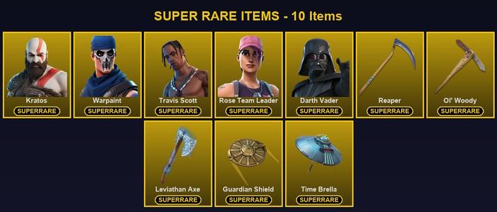 [PC/PSN/XBOX] 236 Skins | Darth Vader | Kratos | Leviathan Axe | Ol' Woody | Reaper | Rose Team Leader | Travis Scott | Warpaint | Blackheart | Catalyst | Deadpool | Era | Fusion | Gear Specialist Maya | Hybrid | Joey | Kado Thorne | Kymera | Luxe | Malik — Fortnite account listing