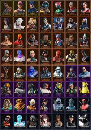 [PC/PSN/XBOX] 158 Skins | Ol' Woody | Reaper | Rose Team Leader | Travis Scott | Warpaint | Blackheart | Blaze | Catalyst | Crackshot | Deadpool | Eternal Knight | Fade | Frostbite | Frozen Love Ranger | Frozen Raven | Frozen Red Knight | Fusion — image 2