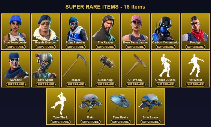[PC/PSN/XBOX] 71 Skins | Blue Team Leader | Carbon Commando | Elite Agent | Ol' Woody | Point Patroller | Prodigy | Reaper | Reckoning | Rose Team Leader | Royale Bomber | The Reaper | Warpaint | Blackheart | Calamity | Carbide | Dark Voyager | Drift — image 1