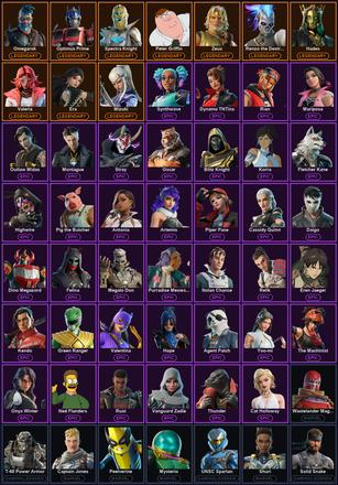 [PC/PSN/XBOX] 117 Skins | Era | Hadean Key | Hades | Mizuki | Omegarok | Optimus Prime | Peter Griffin | Renzo the Destroyer | Spectra Knight | Spectra Slasher | Valeria | Winter's Onslaught | Zeus | 1-Ball | Agent Patch | Antonia | Aphrodite — image 2