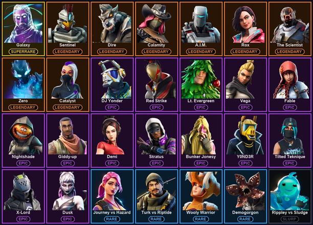 [PC/PSN/XBOX] 28 Skins | Galaxy | Reaper | Reckoning | Stellar Axe | A.I.M. | Calamity | Catalyst | Dire | Rox | Sentinel | The Scientist | Zero | Bunker Jonesy | Demi | DJ Yonder | Dusk | Fable | Giddy-up | Harmonic Axes | Lt. Evergreen | Nightshade — image 2