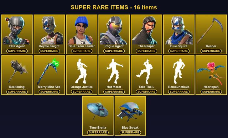 [PC/PSN/XBOX] 156 Skins | Blue Squire | Blue Team Leader | Elite Agent | Merry Mint Axe | Reaper | Reckoning | Rogue Agent | Royale Knight | The Reaper | A.I.M. | Blackheart | Calamity | Carbide | Dark Voyager | Dire | Drift | Era | Frostbite | Fusion — image 1