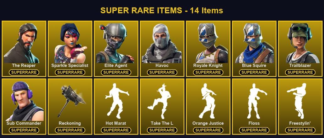 [PC/PSN/XBOX] 83 Skins | Blue Squire | Elite Agent | Havoc | Reckoning | Royale Knight | Sparkle Specialist | Sub Commander | The Reaper | Trailblazer | Blackheart | Calamity | Carbide | Dark Voyager | Drift | Hybrid | Lynx | Mandalorian | Menace — image 1