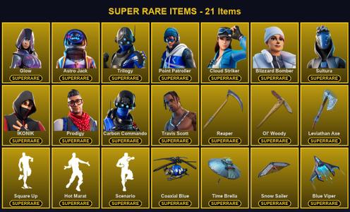 [PC] 277 Skins | Astro Jack | Blizzard Bomber | Carbon Commando | Cloud Striker | Glow | IKONIK | Leviathan Axe | Ol' Woody | Point Patroller | Prodigy | Reaper | Sultura | Travis Scott | Trilogy | Blackheart | Catalyst | Deadpool | Drift | Era — Fortnite account listing