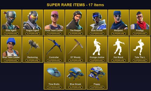 [PC/XBOX] 51 Skins | Blue Striker | Blue Team Leader | Controller | Elite Agent | Ol' Woody | Prodigy | Reckoning | Rogue Agent | Rose Team Leader | The Reaper | Warpaint | Calamity | Carbide | Dark Voyager | Dire | Drift | Lynx | Omega | Raven — Fortnite account listing
