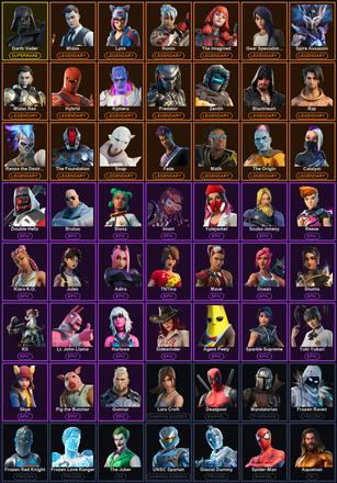 [PC/PSN/XBOX] 105 Skins | Darth Vader | Blackheart | Catalyst | Deadpool | Fade | Frozen Love Ranger | Frozen Raven | Frozen Red Knight | Gear Specialist Maya | Hybrid | Kymera | Lynx | Malik | Mandalorian | Midas | Midas Rex | Predator | Raz — image 2