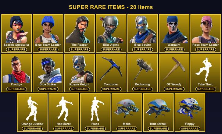 [PC/XBOX] 71 Skins | Blue Squire | Blue Striker | Blue Team Leader | Controller | Elite Agent | Ol' Woody | Prodigy | Reckoning | Rose Team Leader | Royale Knight | Sparkle Specialist | The Reaper | Warpaint | A.I.M. | Battle Hound | Blackheart | Calamity — image 1