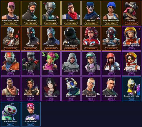 [PC/PSN/XBOX] 30 Skins | Blue Team Leader | Elite Agent | Ol' Woody | Prodigy | Reckoning | Rose Team Leader | The Reaper | Warpaint | Calamity | Carbide | Dark Voyager | Omega | Ronin | The Visitor | Valor | Battlehawk | Blade of the Waning Moon — image 2