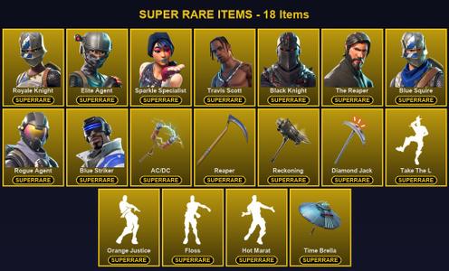 [PC/XBOX] 75 Skins | AC/DC | Black Knight | Blue Squire | Blue Striker | Diamond Jack | Elite Agent | Reaper | Reckoning | Rogue Agent | Royale Knight | Sparkle Specialist | The Reaper | Travis Scott | A.I.M. | Blackheart | Calamity | Carbide — Fortnite account listing