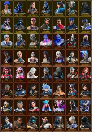 [PC/XBOX] 332 Skins | Aloy | Blizzard Bomber | Blue Squire | Blue Striker | Blue Team Leader | Carbon Commando | Cloud Striker | Controller | Darth Vader | Elite Agent | Fixer | Ol' Woody | Perfect Point | Prodigy | Rose Team Leader | Royale Knight — image 2