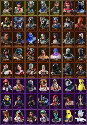 [PC/PSN/XBOX] 104 Skins | Blue Squire | Elite Agent | Reckoning | Royale Knight | Sparkle Specialist | The Reaper | A.I.M. | Blackheart | Calamity | Carbide | Catalyst | Dark Voyager | Dire | Drift | Enforcer | Fusion | Gear Specialist Maya | Hybrid — image 2