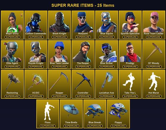 [PC/PSN/XBOX] 115 Skins | AC/DC | Black Knight | Blue Squire | Blue Striker | Blue Team Leader | Carbon Commando | Controller | Elite Agent | Leviathan Axe | Major Glory | Ol' Woody | Prodigy | Reaper | Reckoning | Rose Team Leader | Royale Knight — image 1