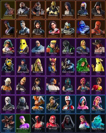 [PC/PSN/XBOX] 49 Skins | Travis Scott | Blackheart | Catalyst | Deadpool | Fade | Fusion | Gear Specialist Maya | Hybrid | Midas | Rox | Ruin | Sentinel | Sorana | The Scientist | Ultima Knight | 8-Ball vs Scratch | Agent Peely | Aquaman's Trident — image 2