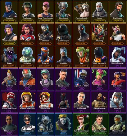[PC/XBOX] 42 Skins | Elite Agent | Havoc | Ol' Woody | Psycho Bandit | Rose Team Leader | Sub Commander | The Reaper | Trailblazer | Warpaint | Carbide | Criterion | Dark Vanguard | Dark Voyager | Drift | Leviathan | Oblivion | Omega | Raven | Rex | Valor — image 2