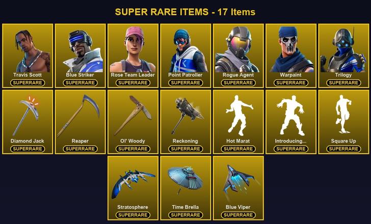 [PC/XBOX] 200 Skins | Blue Striker | Diamond Jack | Ol' Woody | Point Patroller | Reaper | Reckoning | Rogue Agent | Rose Team Leader | Travis Scott | Trilogy | Warpaint | A.I.M. | Blackheart | Calamity | Catalyst | Deadpool | Dire | Drift | Enforcer — image 1