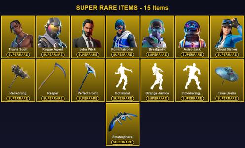 [PC/PSN/XBOX] 174 Skins | Astro Jack | Breakpoint | Cloud Striker | John Wick | Perfect Point | Point Patroller | Reaper | Reckoning | Rogue Agent | Travis Scott | Arachne | Blackheart | Blaze | Calamity | Carbide | Catalyst | Crackshot — Fortnite account listing
