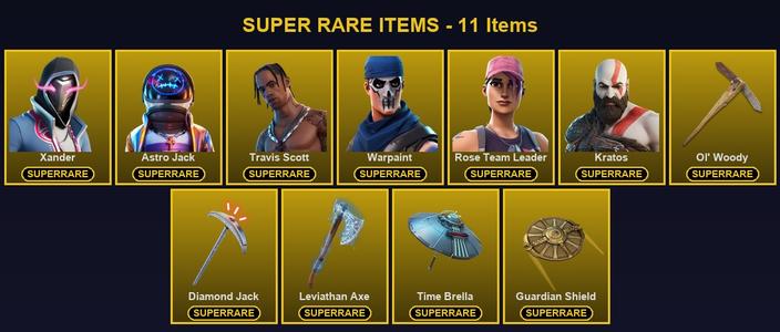 [PC/PSN/XBOX] 128 Skins | Astro Jack | Diamond Jack | Kratos | Leviathan Axe | Ol' Woody | Rose Team Leader | Travis Scott | Warpaint | Xander | Alli | Backlash | Blaze | Deadpool | Eternal Knight | Fade | Gear Specialist Maya | Joey | Kymera — Fortnite account listing