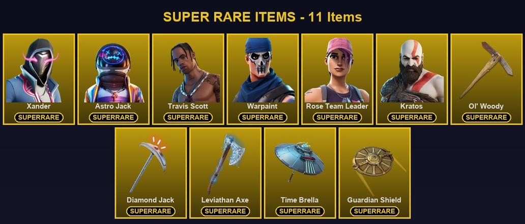 [PC/PSN/XBOX] 128 Skins | Astro Jack | Diamond Jack | Kratos | Leviathan Axe | Ol' Woody | Rose Team Leader | Travis Scott | Warpaint | Xander | Alli | Backlash | Blaze | Deadpool | Eternal Knight | Fade | Gear Specialist Maya | Joey | Kymera — image 1
