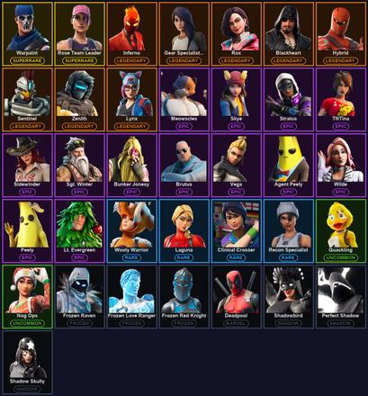[PC/PSN/XBOX] 36 Skins | Ol' Woody | Rose Team Leader | Warpaint | Blackheart | Deadpool | Frozen Love Ranger | Frozen Raven | Frozen Red Knight | Gear Specialist Maya | Hybrid | Inferno | Lynx | Rox | Sentinel | Zenith | Agent Peely | Brutus — image 2