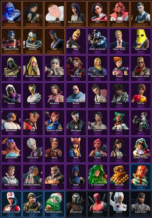 [PC/PSN/XBOX] 65 Skins | Deadpool | Era | Fade | Fusion | Gear Specialist Maya | Mandalorian | Midas | Optimus Prime | Peter Griffin | Rox | Sentinel | Valeria | 8-Ball vs Scratch | Agent Jones | Agent Peely | aXe-O | Beastfang | Blade of the Waning Moon — image 2