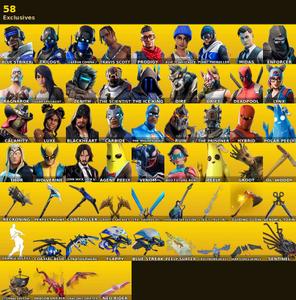 [PC/XBOX] | 116 skins | Orange Justice | Travis Scott | Blue Striker | Trilogy | Carbon Commando | Prodigy | Blue Team Leader | #WZS5146 — Fortnite account listing