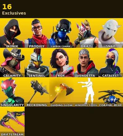 [PC/PSN/XBOX] | 30 skins | IKONIK | Prodigy | Carbon Commando | Drift | Snap | Calamity | Sentinel | Rox | Vendetta | Catalyst | #JJZ5811 — image 1