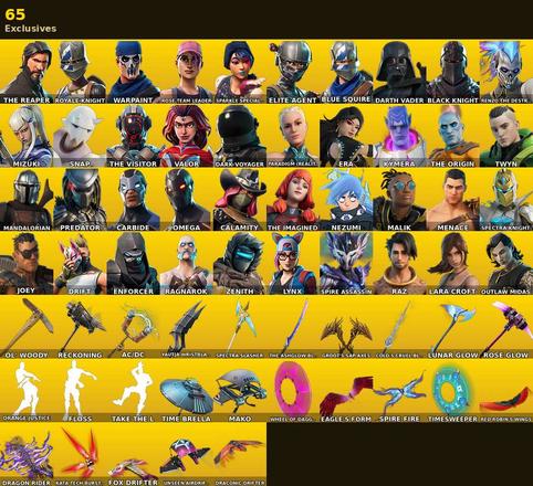 [PC/PSN/XBOX] | 141 skins | Orange Justice | Floss | Take The L | OG STW | Black Knight | Lara Croft | Sparkle Specialist | Royale Knight | #DVV6927 — image 1