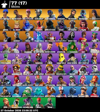 [PC/PSN/XBOX] | 77 skins | Orange Justice | Take The L | OG STW | Travis Scott | The Reaper | Elite Agent | Omega | Blue Team Leader | #XVC3824 — image 2