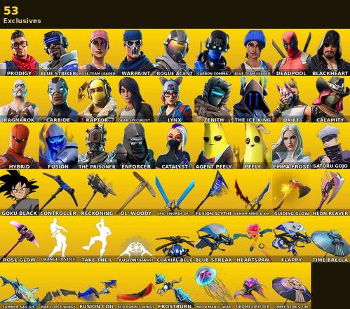 [PC/PSN/XBOX] | 102 skins | Orange Justice | Take The L | OG STW | Prodigy | Blue Striker | Rose Team Leader | Warpaint | Rogue Agent | #XXZ9897 — image 1