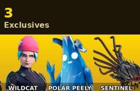 [PC/PSN/XBOX] | 3 skins | Wildcat | Polar Peely | Red-nosed Ranger | Blade of the Waning Moon | Gravity Hammer | Kittanas | Crescent Shroom | #YRJ3512 — Fortnite account listing