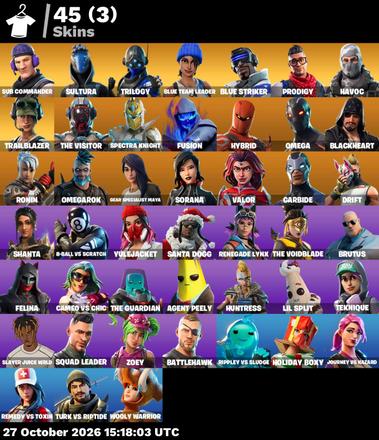 [PC/XBOX] | 45 skins | Orange Justice | Omega | Sub Commander | Sultura | Trilogy | Blue Team Leader | Blue Striker | Prodigy | Havoc | #OEN5281 — image 2